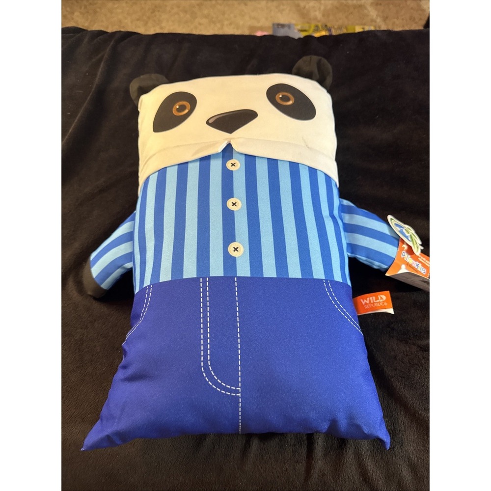 Wild Republic Panda Pillowkins Pillow New‎ NWT Travel Plush Washable Cute